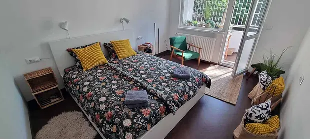 Bedroom with balcony