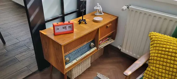 Vintage radio cabinet